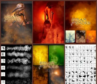 高清晰烟雾和水蒸气笔刷