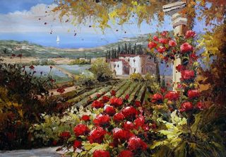 欧式油画风景图片