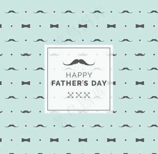 创意胡须父亲节贺卡矢量素材下载