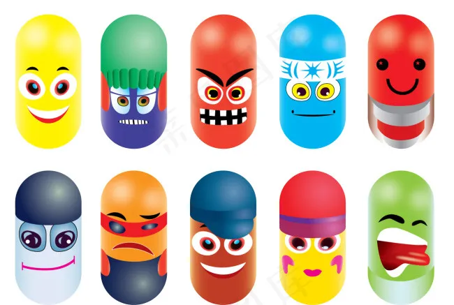 胶囊ai矢量模版下载