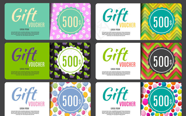 节日优惠券设计矢量图