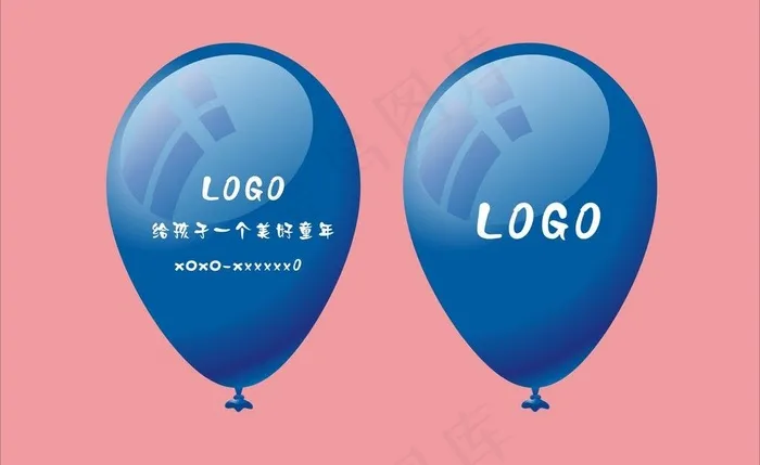 深紫色气球广告图片cdr矢量模版下载
