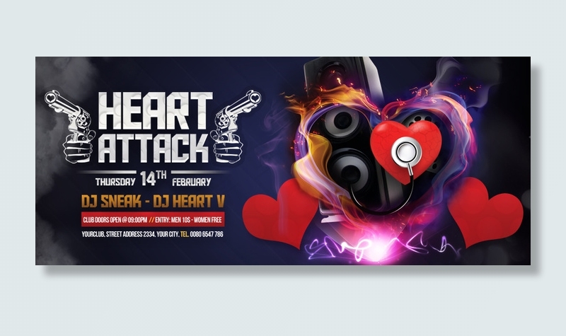 酒吧情人节海报