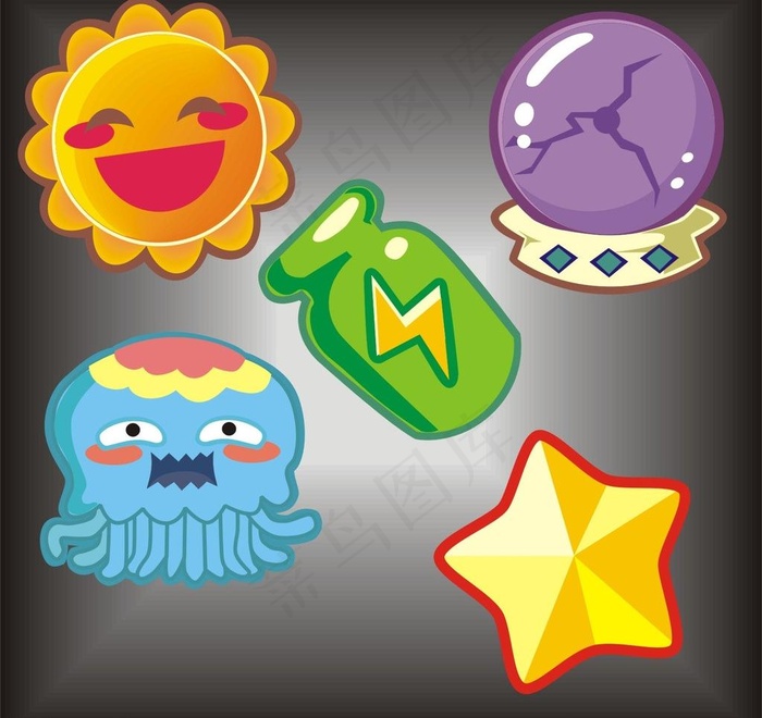 太阳星星豌豆炮章鱼图片