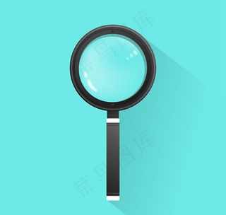 精致黑色放大镜矢量素材下载
