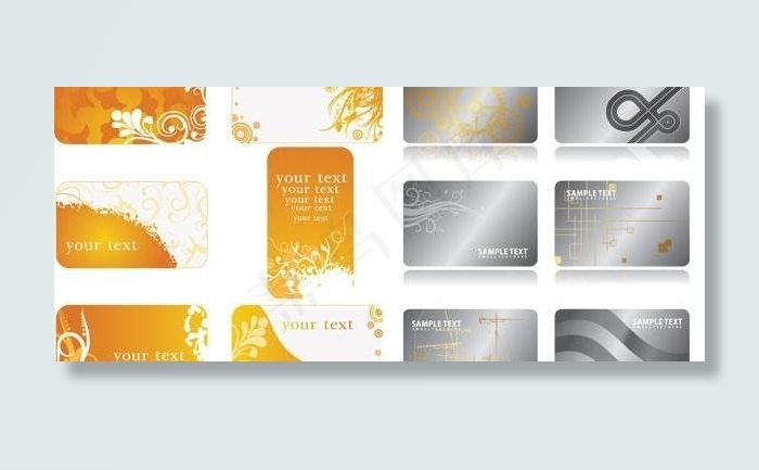 背景图案的卡片模板矢量素材品种