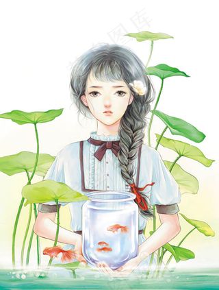 卡通人物手绘插画