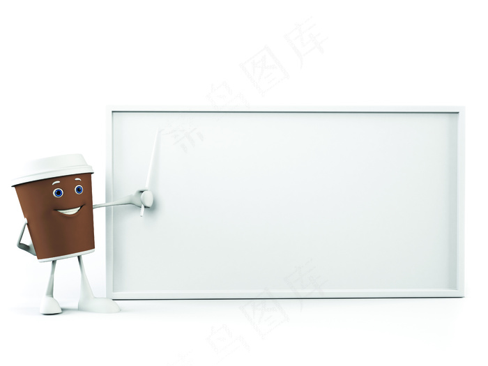 咖啡3d小人图片