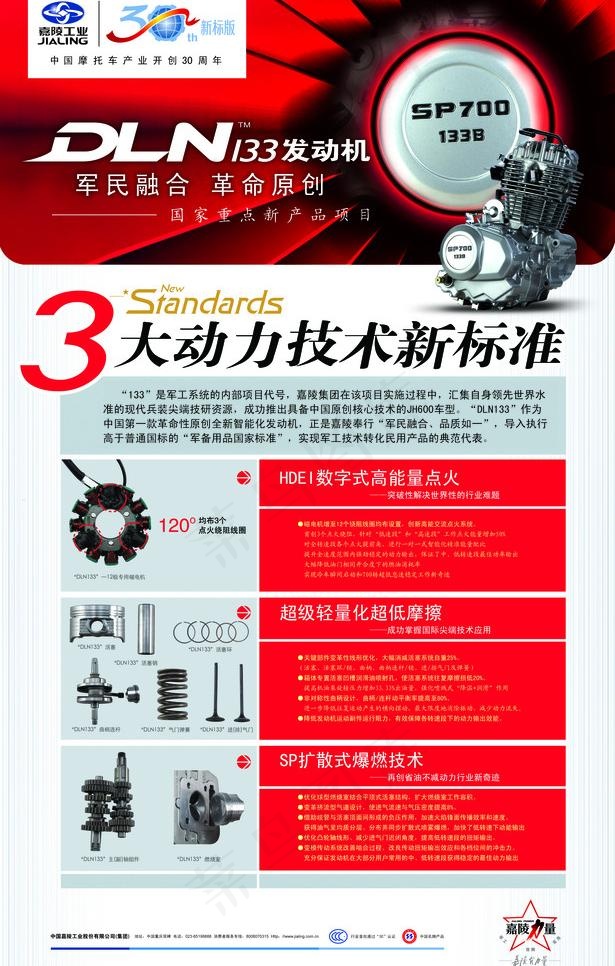 嘉陵摩托 8大优化 摩托车 易拉宝...