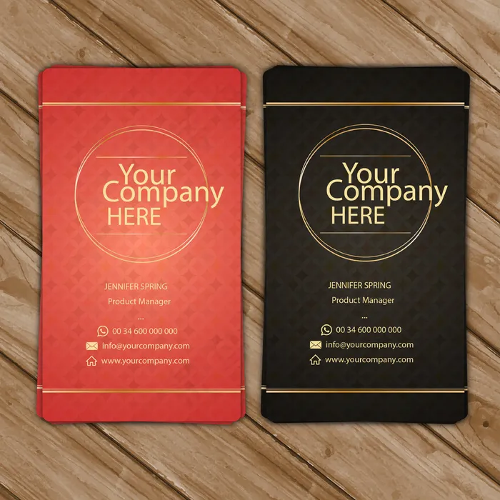 创意红色竖版名片