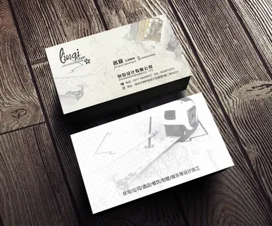 时尚简约建筑装潢名片模版