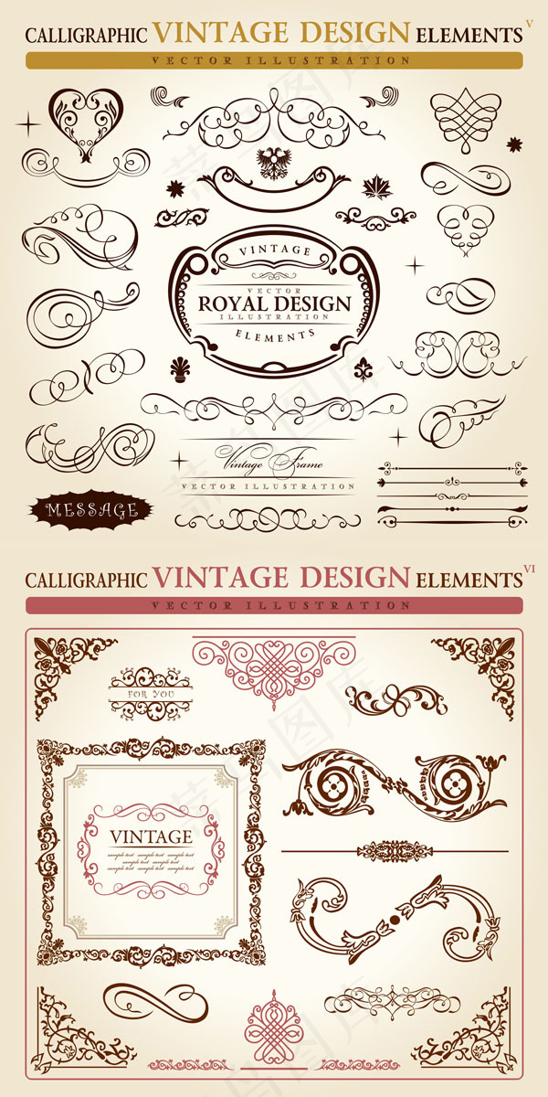 欧式经典花纹02——矢量素材