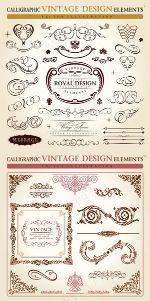 欧式经典花纹02——矢量素材