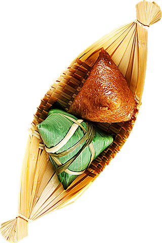 可爱端午节海报粽子赛龙舟免扣图片