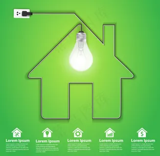 插电源的的灯炮房屋