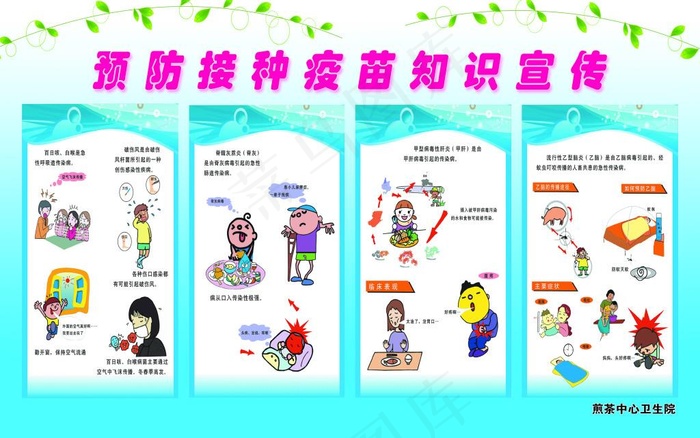 预防接种疫苗知识宣传psd模版下载