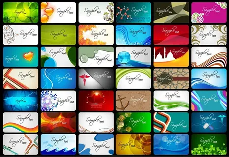 时尚花纹花卉名片卡片矢量素材