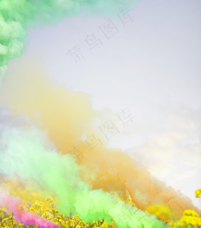 艳丽多彩渐变烟雾广告背景素材