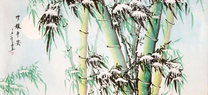 国画竹子图片