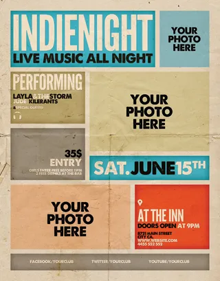 复古欧美音乐歌会文字排版设计淘宝海...