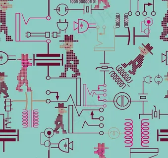 抽象电路简图底纹背景图片