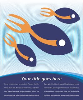 鱼主题矢量背景