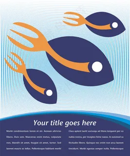 鱼主题矢量背景