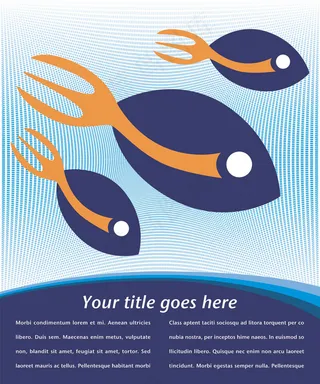 鱼主题矢量背景