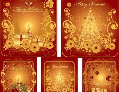 5个模型的圣诞布置EPS矢量素材