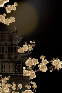 中国风传统文化刺绣宣传海报背景