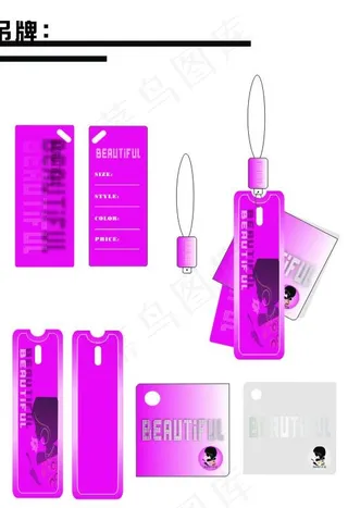 女性服装吊牌图片