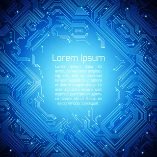 蓝色背景与电路