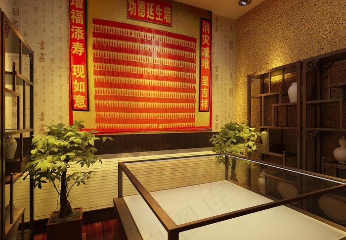 复古珠宝店效果图设计图片