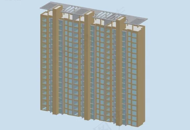 简洁风格住宅楼设计3D立体模型