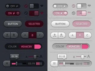 界面切换滑块网页元素psd素材