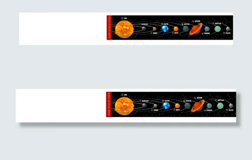 太阳系九大行星轨道背景矢量素