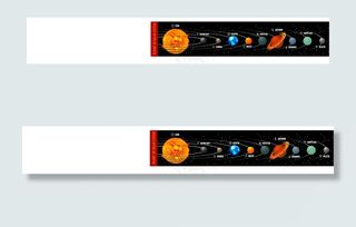 太阳系九大行星轨道背景矢量素