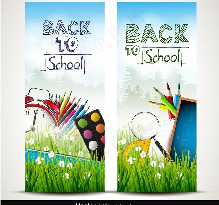 学校学生用品背景图片eps,ai矢量模版下载
