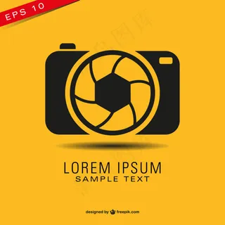 创意相机海报设计矢量