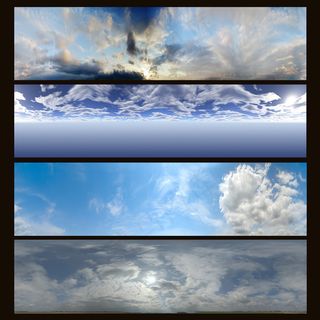 蓝色高端大气banner天空背景素...