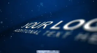 简单蓝色背景Logo展示AE模板