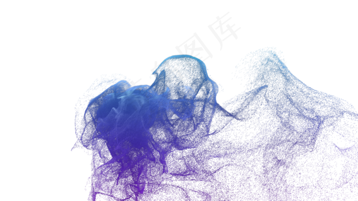 彩色水墨风格粒子缠绕logo展示pr模