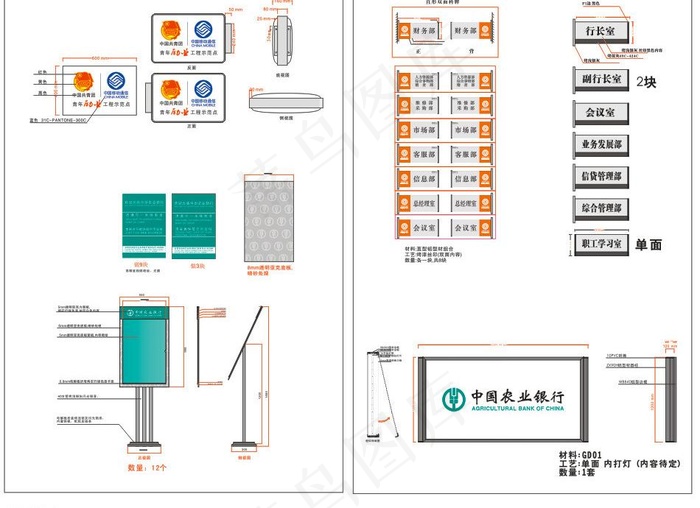 导视牌标牌设计图片cdr矢量模版下载