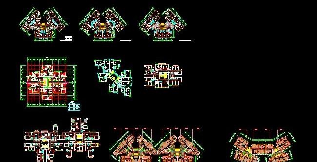 经典高层住宅多种户型室内设计图