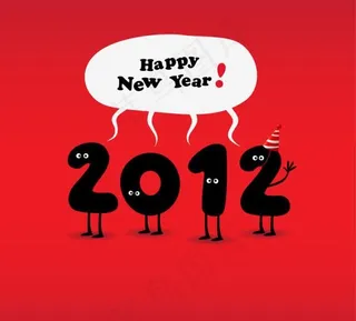 创意2012字体矢量素材四