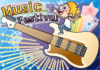 卡通音乐插画01—矢量素材