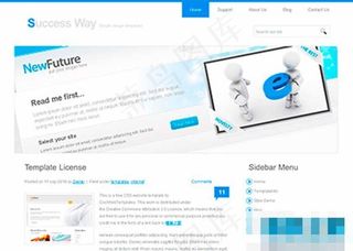 非常大气简洁的导航企业CSS模板