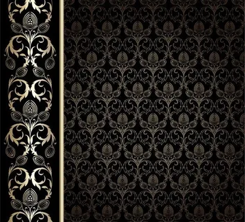 欧式华丽花纹墙纸背景矢量素材