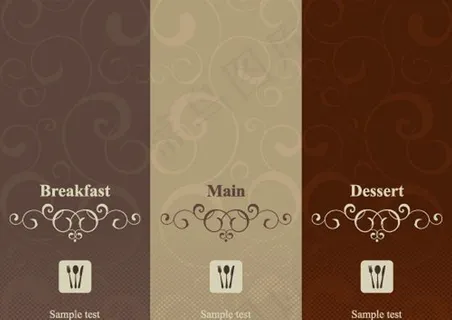 欧式花纹菜单封面设计图片
