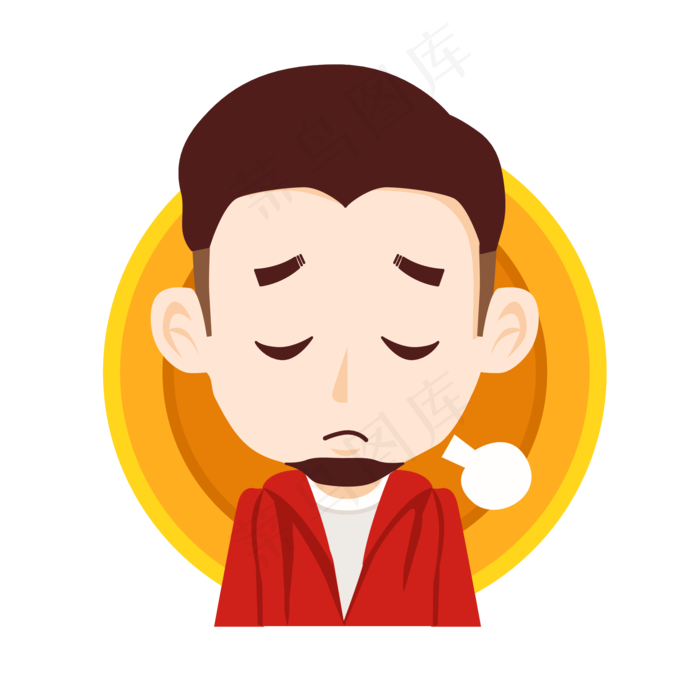 男士情绪表情伤心可商用